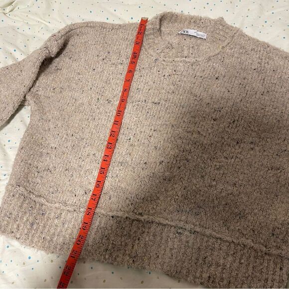 ZARA Oatmeal Knit Sweater Cream Light Grey - M - Picture 9 of 12